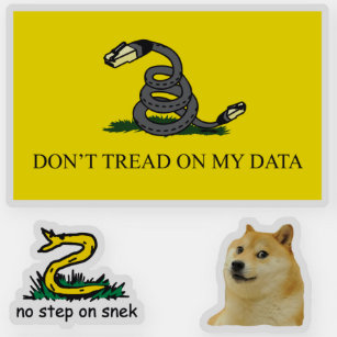 No Step On Snek Gadsden Flag Meme Parody Poker Chip Card Guard (10 Pack)