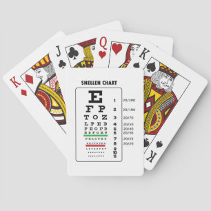 Snellen Chart (Eye Exam Chart) Poker Cards