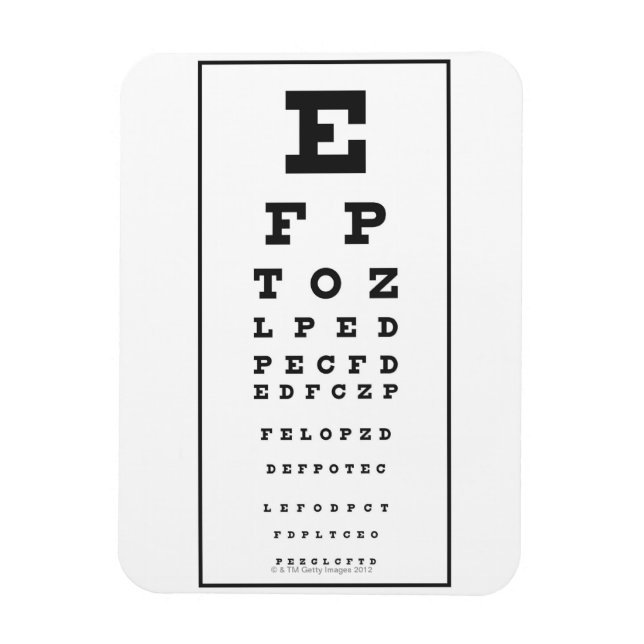 Snellen Chart Magnet (Vertical)