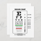 Snellen Chart (Medical Visual Acuity Testing) (Front/Back)