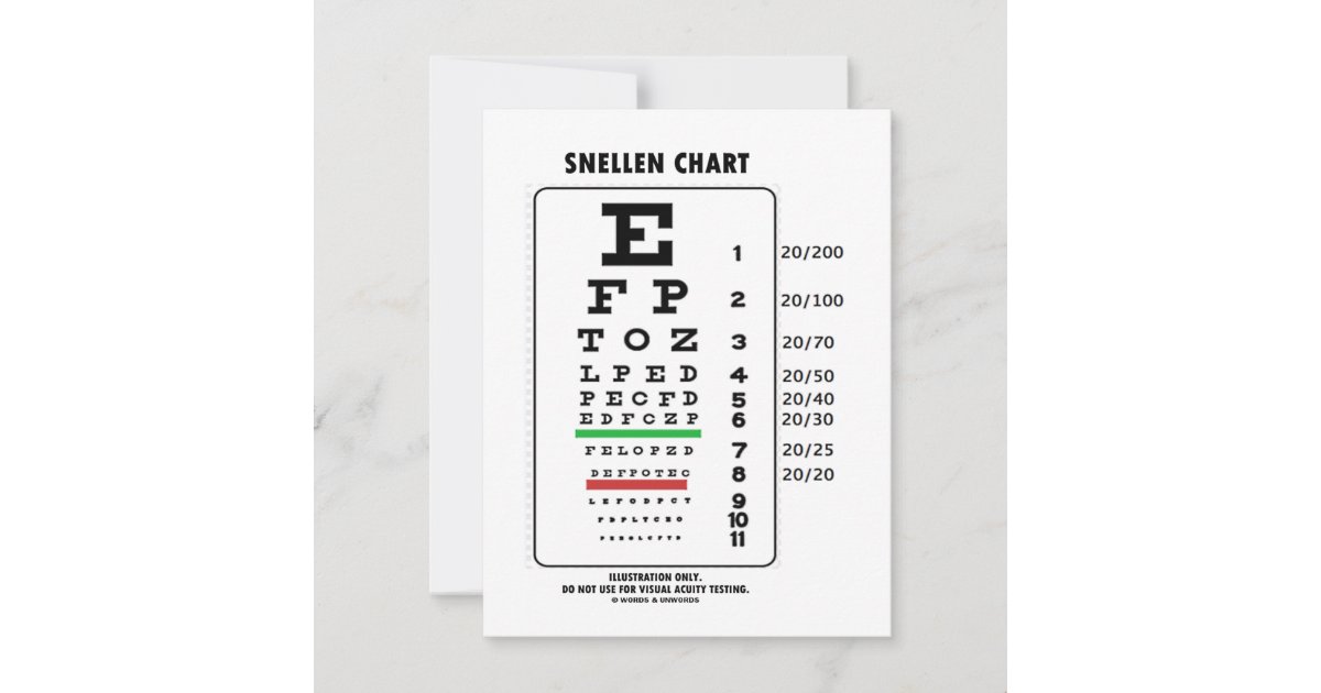 Pocket Size Visual Acuity Eye Vision Test Chart Snellen Eye Chart