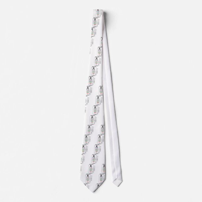 Snellen Chart (Medical Visual Acuity Testing) Tie (Front)