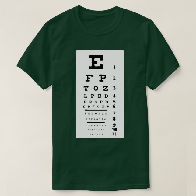 Snellen chart T-Shirt (Design Front)