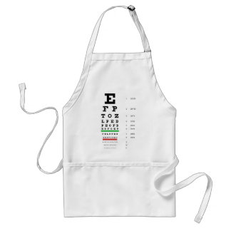 Snellen Eye Chart Adult Apron