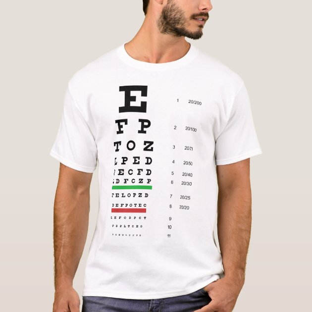 Eye chart hotsell t shirt