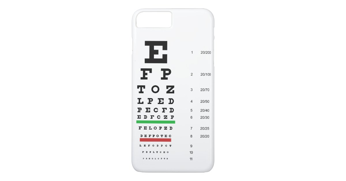 Snellen Eye Chart CaseMate iPhone Case Zazzle