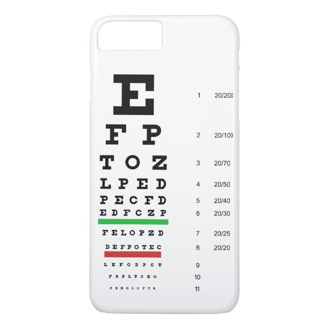 Snellen Eye Chart Case-Mate iPhone Case (Back)