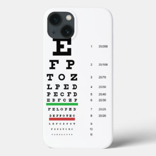 Snellen Eye Chart iPhone 13 Case
