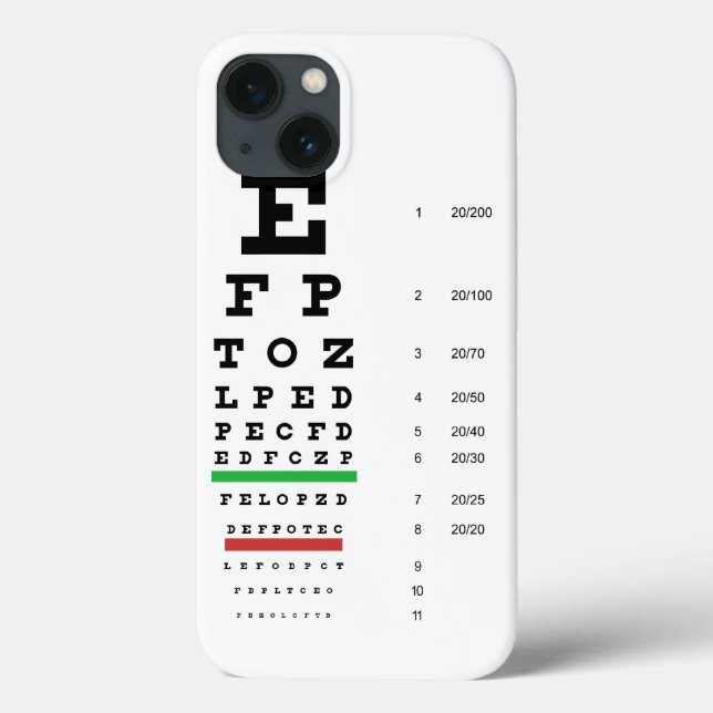 Snellen Eye Chart Case-Mate iPhone Case (Back)