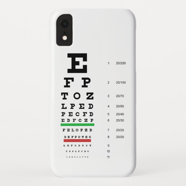 Snellen Eye Chart Case-Mate iPhone Case (Back)