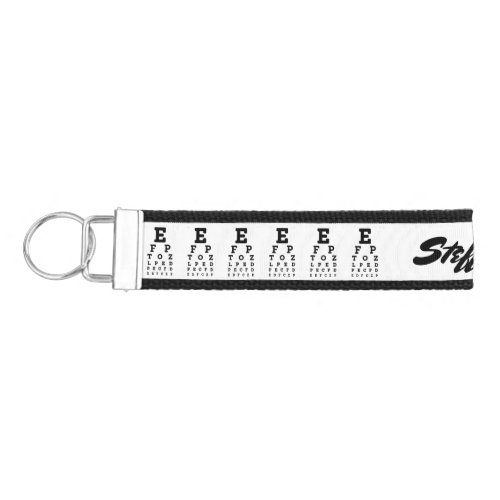 Snellen Eye Chart Optometrist Wrist Keychain