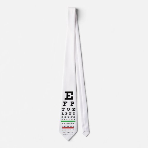 Snellen Eye Chart Tie