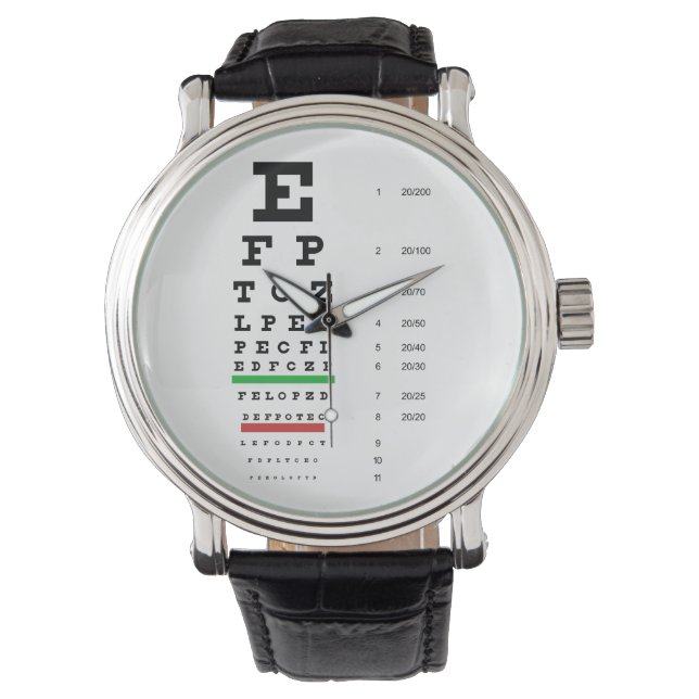 Snellen Eye Chart Watch (Front)