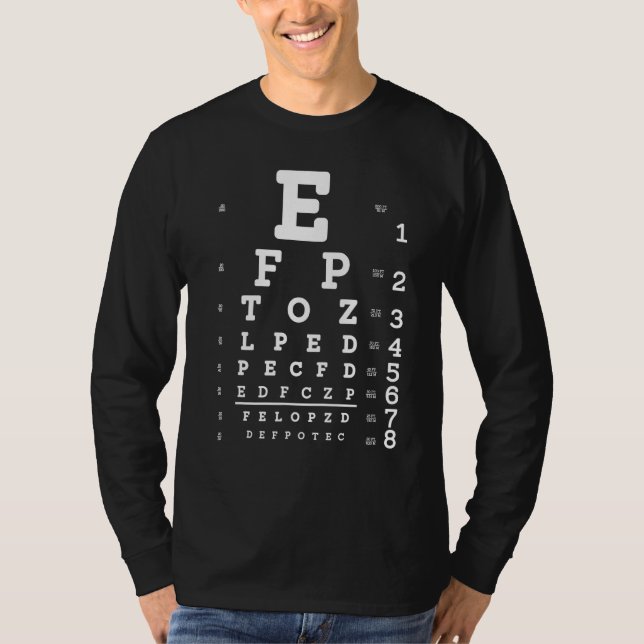 Snellen Test Chart Optometry Eye Exam  - Unisex T-Shirt (Front)