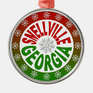 Snellville Georgia red green ornament
