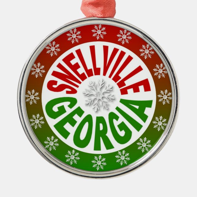 Snellville Georgia red green ornament (Front)