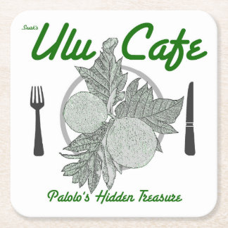 Snerk's Ulu Cafe disposable square coasters