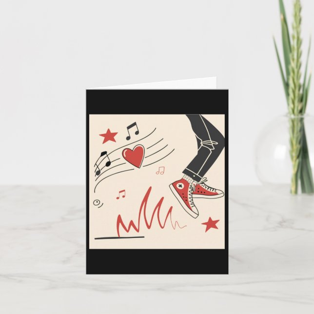 Snicker Music Colorful Expressive Digital Art Illu Card (Front)