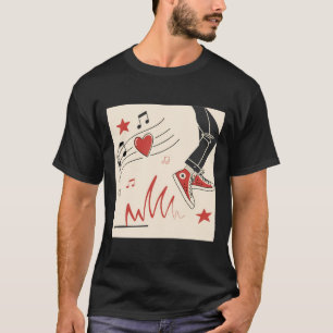 Snicker Music Colorful Expressive Digital Art Illu T-Shirt