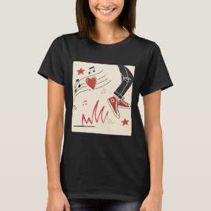 Snicker Music Colorful Expressive Digital Art Illu T-Shirt