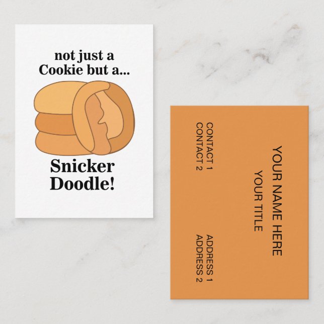 Snickerdoodle Cookie Business Card (Front/Back)