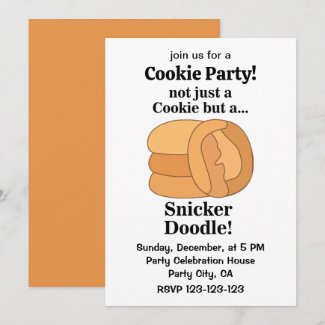 Snickerdoodle Cookie Party Invitation