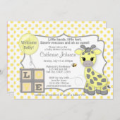 Snickerdoodle Giraffe Baby Shower Invitations YG (Front/Back)