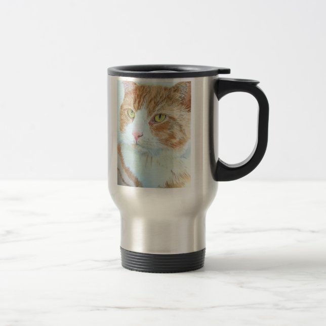 Snickers the Cat Travel Mug (Right)