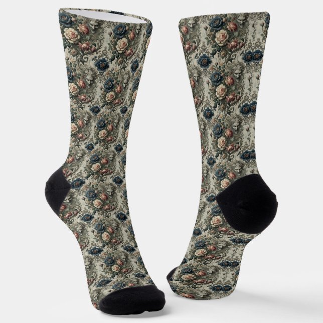 Snide Remarks – Gothic Victorian Delirium Socks (Angled)