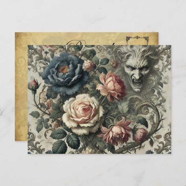 Snide Remarks – Gothic Victorian Holiday Postcard (Front/Back)