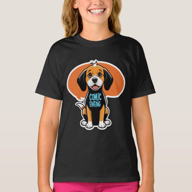Sniff Happens – Funny Dog Cartoon T-Shirt (Front)