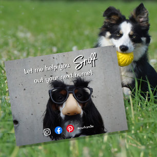 Sniff Out Your Next Home – Funny Dog Real Estate P Postcard