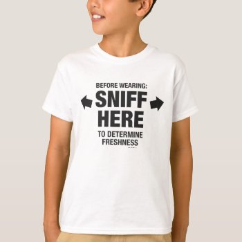 Sniff Test Funny Gag Kids T-shirt by BastardCard at Zazzle