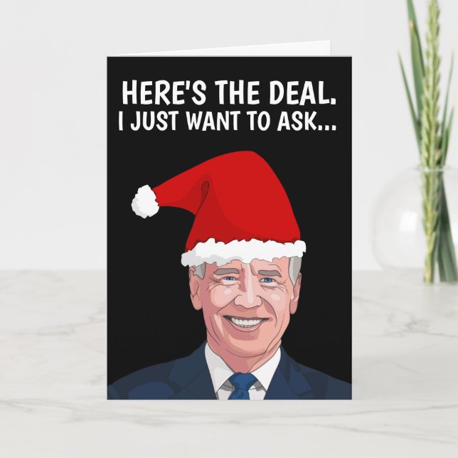 SNIFFER JOE BIDEN FUNNY CHRISTMAS CARDS FOR HER (Front)