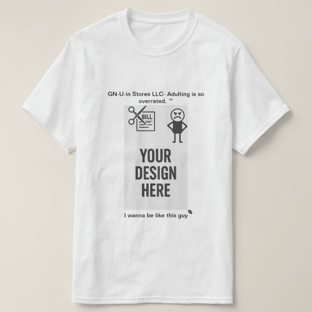 “Snip the Stress” X Bills Customizable T-Shirt (Design Front)