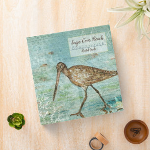 Snipe Shorebird Customize Beach House Rental Guide 3 Ring Binder