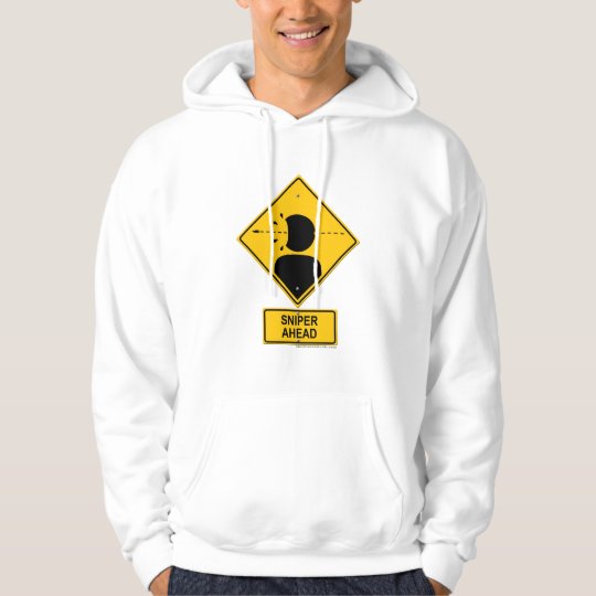 Sniper Ahead Warning Sign (Head Shot) Hoodie