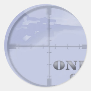 sniper classic round sticker