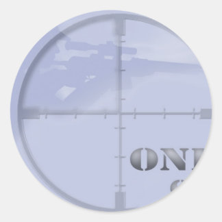 sniper classic round sticker