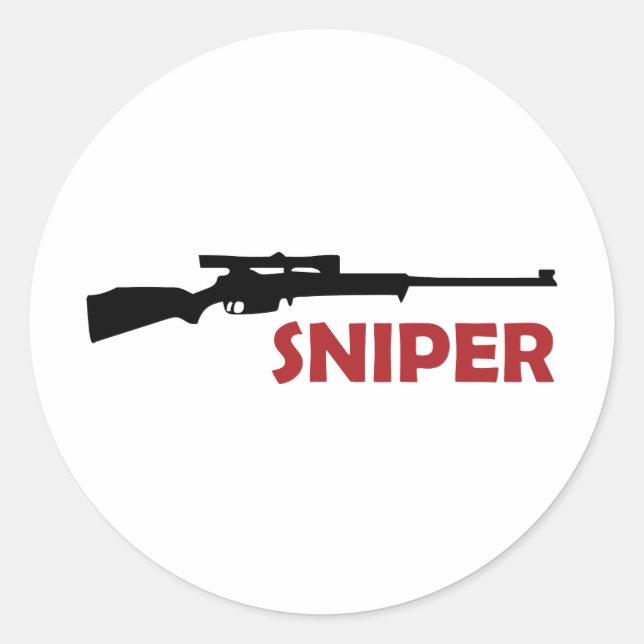 **SNIPER** CLASSIC ROUND STICKER (Front)