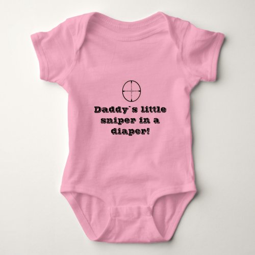 Sniper in a diaper baby grow Baby Bodysuit