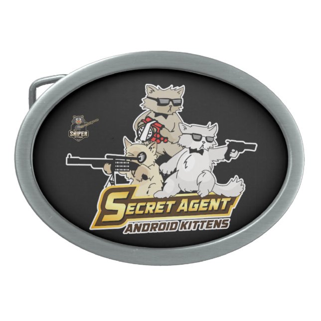 Sniper kitty  belt buckle (Front)