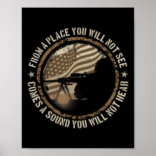 Sniper Military Sharpshooter Usa You Will Not Be Poster
