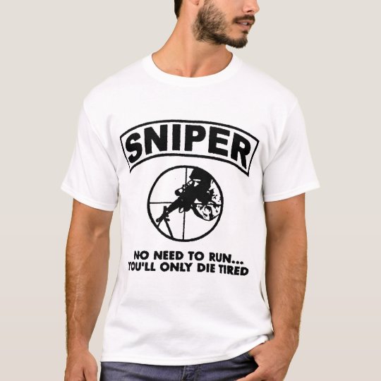 Sniper No Need To Run USMC Army Marine Corps Adult T-Shirt | Zazzle.com