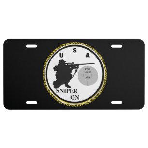 SNIPER ON LICENSE PLATE