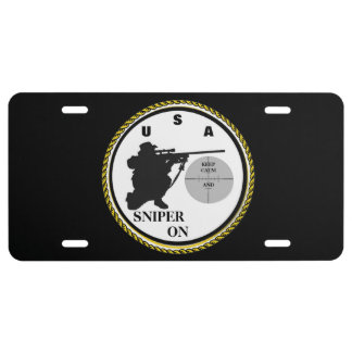 SNIPER ON LICENSE PLATE