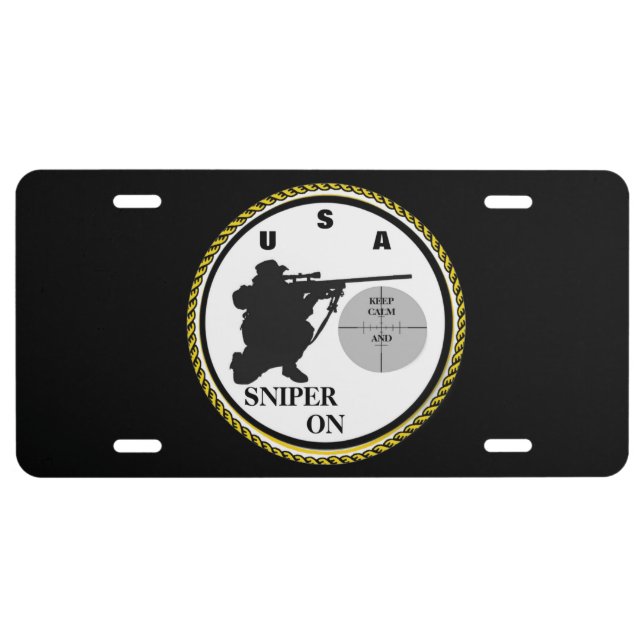 SNIPER ON LICENSE PLATE (Front)