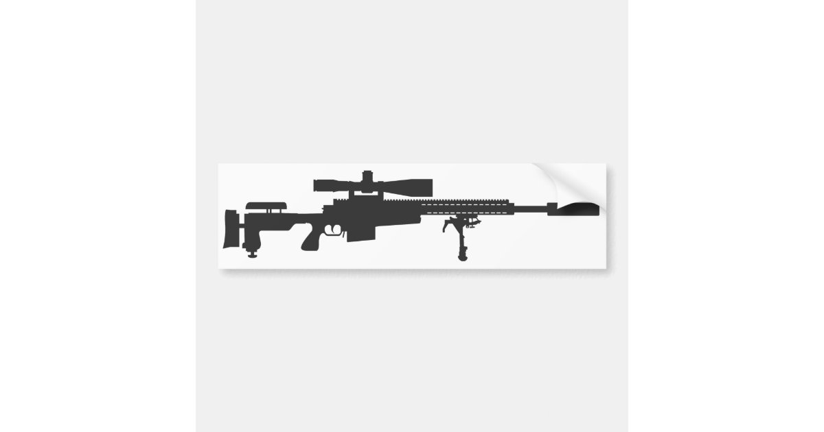 Sniper Rifle Bumper Sticker