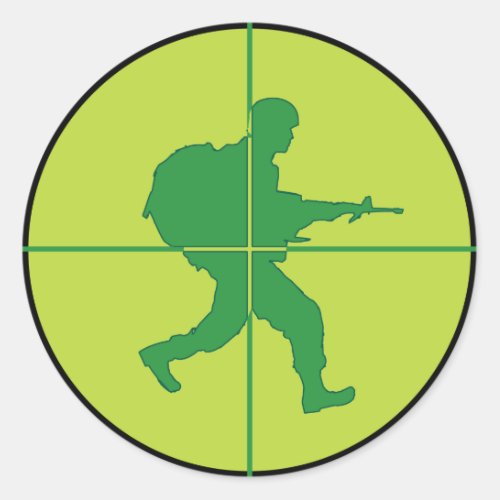 Sniper Scope Classic Round Sticker