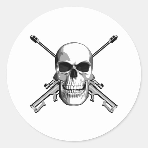 Sniper Skull Stickers